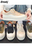 Casual Shoes for Men Running Sneaker Student Fashion Board Shoes Leather Comfortable Black Platform Shoes