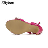 New Style Designer Flowers Ladies Women Sandals Ankle Strap Party Wedding High Heel Summer Ladies
