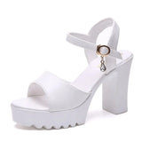 Breakj 2023 New Korean Version Of The Thick Heel With Fish Mouth Sandals Waterproof Table Set High Heel Thick-Soled Women's