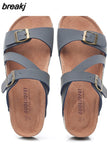 Fashion Summer Men Casual Cork Slippers Non-slip Outside Couple