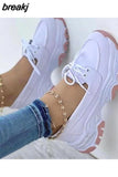 Women Sneakers 2023 Shoes Comfortable Chunky Sneakers Walking Sneakers For Women Loafers Ladies Shoes Lace-Up Shoes Woman