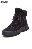 Snow Boots Women Heels Sports Winter Shoes Woman Booties Chunky Ankle Boot Female Elegant Platform Shoes for Women