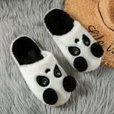 Breakj Autumn And Winter New Large-Size Lady Thick-Bottomed Slippers Temu Panda Pattern Cute And Cute And