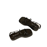 Women's Sandals Wedges High Heel Outdoor Platform Heightening Modern Sandals Simple Thin Strap Combination Design