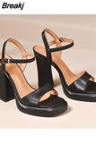 Fashion Brand Sandals 2023 European Style Sexy Chunky Heeled Women Sandals Comfort Walking Lady Shoes Sandals Spring