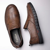 Sneakers Men's Summer Handmade Leather Shoes Outdoor Wear-resistant and Comfortable Driving Business Leather