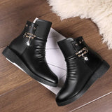 Women Boots 2023 Winter Thick Wool Lined Genuine Leather Women Snow Boots Large Size Women Winter