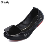 Size Women Boat Shoes Bling Flat Single Shoes Women's Flats Office Ladies Brand Shoes Soft Comfortable