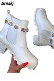 New Women Ankle Boots Fashion Colours Crystal Shoes Women Platform Sneakers Black Size 35-43 Knee High Boots