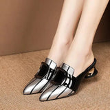 High Heels Women Cute White Floral Slip on High Heel Shoes Lady Casual High Quality Spring & Summer High Heel Pumps