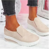 Hot Flock New High Heel Lady Casual Black/ 6CM Women Sneakers Leisure Platform Shoes Breathable Height Increasing