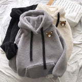 Fluffy Hoodie Women Winter Sweatshirts Plush Warm Top Double Hoodies Men Pullover Loose Soft Thick Top