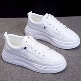 White Shoes Female Spring 2023 New Students Versatile Ins Flat Plate Shoes Female Platform Korean Version Sports Small White