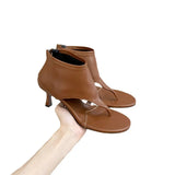 Women's Sandals Fashion High Heel Flip Flops Summer Zipper Soft Sole Roman Shoe Temperament Cool Boots for Women Chaussure