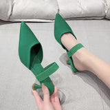 And Autumn Wear Shoes Women's Pointed Half Slippers New Fine Heel High-Heeled Shoes Head Cool Drag Large