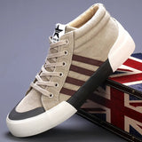 Breakj Autumn New Men's Shoes Trendy Shoes Men's High-Help Canvas Shoes Korean Version Of The Trend Of Leisure Shoes Breathable