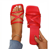 Women Summer Flats Slippers Shoes 2024 Casual Beach Open Toe Sandals Brand New Flip Flops Slingback Fashion Zapatos Mujer