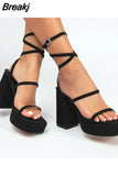 High Heels Women Sandals 2023 Spring Summer Brand New Dropship Walking Comfy Fashion Office Lady Women Shoes
