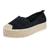 Woman Flat Chaussures Femme Zapatos De Mujer Women's Hollow Platform Casual Shoes Solid Color Breathable Wedge
