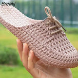 New Women's Flat Sandals Shoes Summer Slippers Hollow Out Casual Shoes Beach Outdoor Comfortable Closed Toe