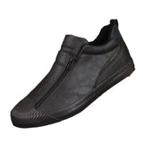 Breakj Walk 2025 New Winter Warm Shoes Thick Bottom Plus Velvet Leisure Help Zip Up Men's