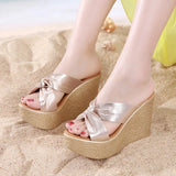 11Cm Muffin Thick Bottom Waterproof Table Female Sandals 2023 New Summer Ultra-High Heel