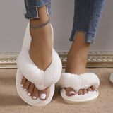 Size Padded Toe Cotton Slippers For Women 2023 Autumn And Winter New Home Hair Slippers Large Size Shoes Fluffy