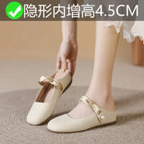 Breakj High Baotou Half Slippers Children 2024 New Hot Style One Foot Pedal Night Wind Gentle Mary Jane Half Support