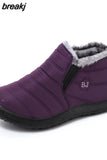 Women's Boots Waterproof Snow Boots Women Fashion Winter Boots Round Toe Shoes Woman Keep Warm Ladeis Shoes Slip On Female
