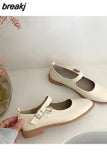New Designer Women Loafers Single Leahter Shoes Fashion Lace Up Female Round Toe Shallow Flats Elegant Woman