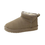Snow Boots Women's Short Tube Thickened Cotton Shoes Non-slip Winter New Shoes Student Women's Shoes 2023 Black