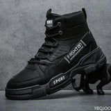 Mens Shoes High Top Lace-up Men Boots Autumn Comfortable Breathable Ankle Boots 2023 Fashion Military Booties Man Platform