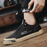 Men's Breathable Canvas Shoes Classic Casual Shoes for Men Comfortable Elastic Band Ice Silk Men's Sneakers Summer New Men