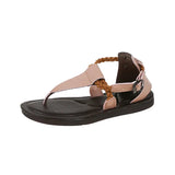 Breakj New Sandals Women Bohemian Roman Sandals Flat Fairy Wind Seaside Beach Shoes