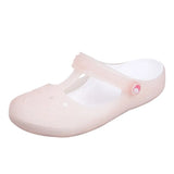 Women Mules Clogs 2022 Beach Breathable Mary Janes Slippers Woman's Sandals Jelly Shoes Cute Sweet Garden Shoes