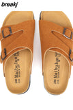 New Summer Men Cork Slipper Non-slip Casual Beach Women Outside Slide