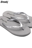 Women Flip Flops Flat Summer Shoe 2023 Outdoor Fashion Bling Women's Shoes Beach Slippers Comfortable Sandals Female Flipflop