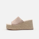 Transparency Slippers Women Leisure Wedges Shoes Peep Toe Platform Women Slippers Concise Ladies Thick Bottom Mules