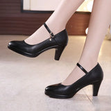 New Shallow Mouth Model Cheongsam Walking Show Shoes Women's High Heels, Sharp Heels And Large Size Professional Work