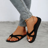 Women Summer Shoes Solid Color Flats Flip Flops Outdoor Sandals Home Basic Casual Footwear Bathroom Slippers Beach Shoes