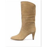 women's autumn and winter new sheep suede fashion Joker short boots warm short fluffy stitching comfortable round
