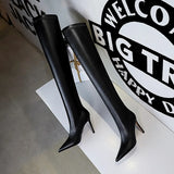 Breakj Fashion Simple Thin Heel High Heel Pointed Winter Sexy Nightclub Show Slender Over The Knee