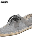 Fashion summer Fly fabricmale casual Canvas Hemp Insole Fisherman Light Shoes men Espadrille Flats Shoes