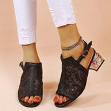 High Heel Shoes Women's Summer Style Sandals 5CM PUMPS Fashion Bling Ladies Open Toe Party Shoes