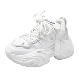 Autumn New Women's Chunky Sneakers Fashion Platform Sports Shoes for Women Black White Thick Bottom Running Shoes
