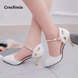 Women Cute Pointed Toe Black Buckle Strap High Heel Shoes Lady Casual Red Comfort Summer Stiletto Heels for Office & Party