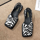 New Summer Square Toe Pleated Elastic Sandals Fashion Women's Slippers Women's Digging Toe Sandals Women's Designer