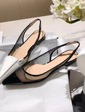 Breakj Ziran's New Fine Back Empty Single-Shoe Women 2025 Summer Buckle With Net Tips Sexy High
