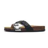 2023 New Summer Cork Slippers Women Casual Solid Color Flip Flops Holiday Beach Outside Slides