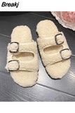 Shoes Luxury Sandals Summer Heels Espadrilles Platform Buckle Strap Suede Fashion Girls Outside Low High Fur Clogs